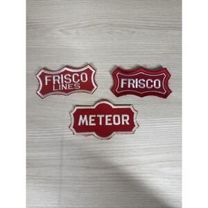 Meteor Patch Badge FRISCO LINES Railroad SLSF StLouis San Francisco Red Vintage